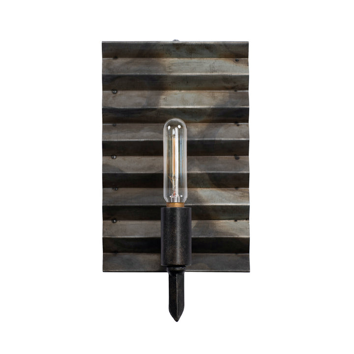 Varaluz Flynne 337W01 Wall Sconce Light - Artistic Fired Steel
