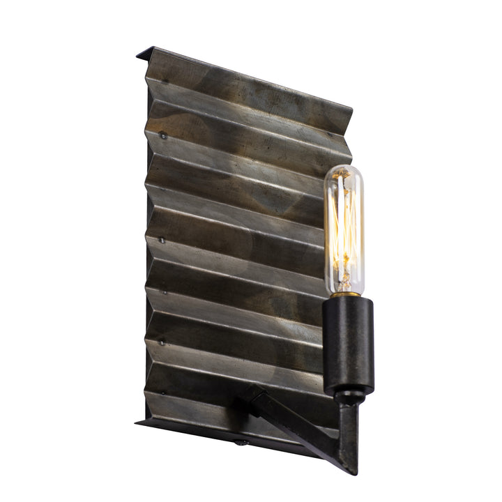 Varaluz Flynne 337W01 Wall Sconce Light - Artistic Fired Steel