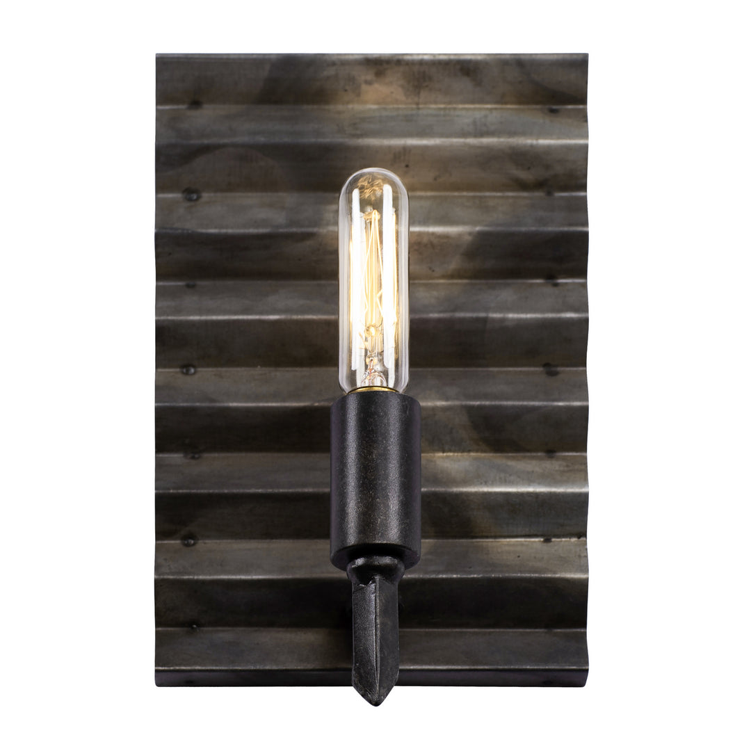 Varaluz Flynne 337W01 Wall Sconce Light - Artistic Fired Steel