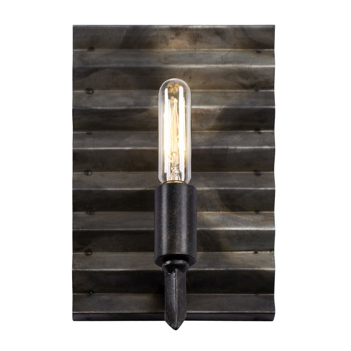 Varaluz Flynne 337W01 Wall Sconce Light - Artistic Fired Steel