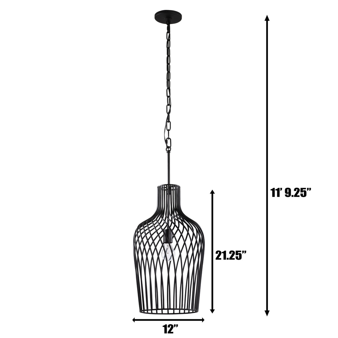 Varaluz Elsa 339P01CBL Pendant Light - Black