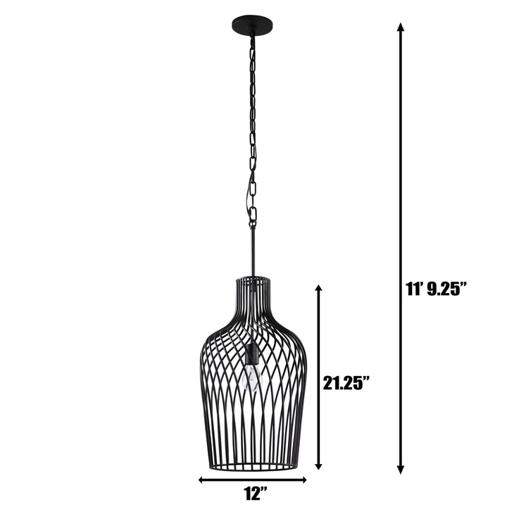 Varaluz Elsa 339P01CBL Pendant Light - Black