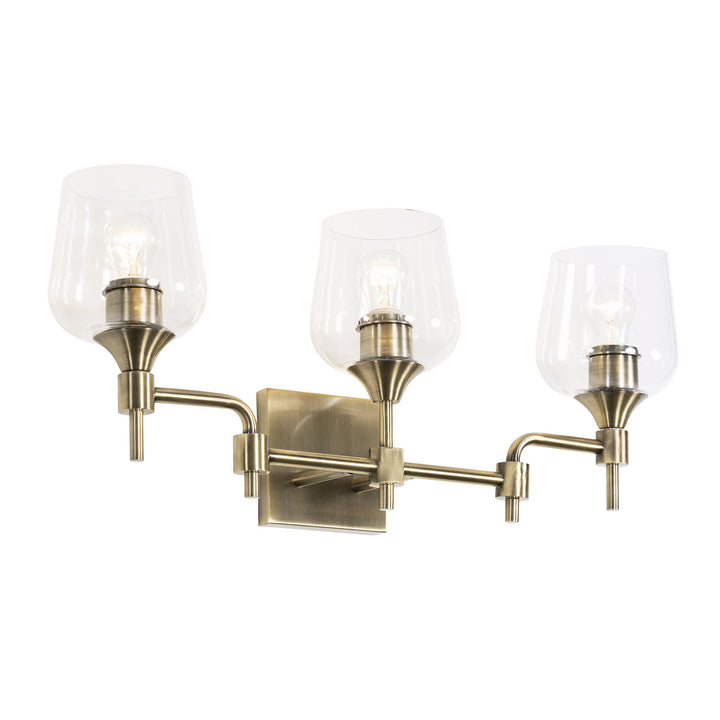 Varaluz Margaux 340B03AB Bath Vanity Light 24 in. wide - Antique Brass