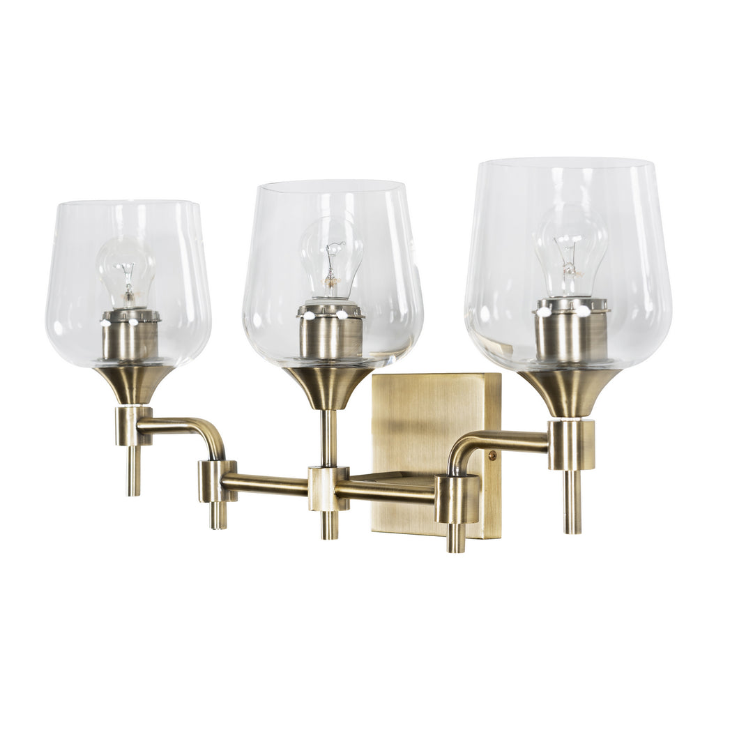 Varaluz Margaux 340B03AB Bath Vanity Light 24 in. wide - Antique Brass