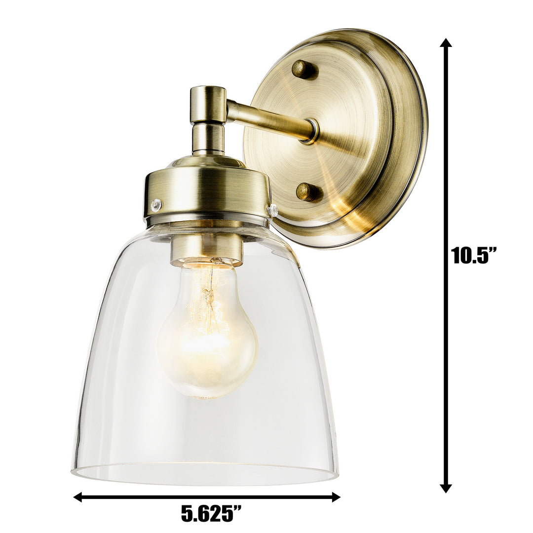Varaluz Helena 341B01AB Wall Sconce Light - Antique Brass
