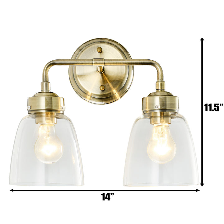 Varaluz Helena 341B02AB Wall Sconce Light - Antique Brass