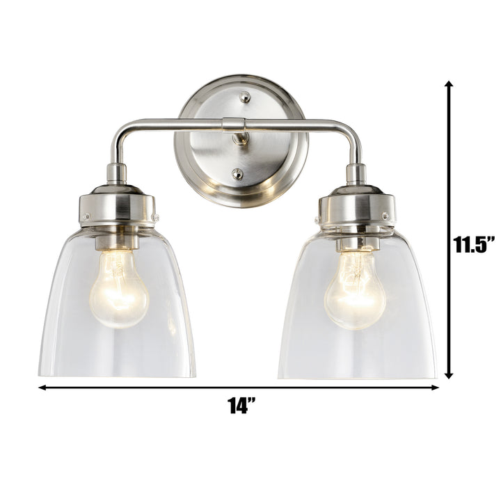 Varaluz Helena 341B02SN Wall Sconce Light - Satin Nickel