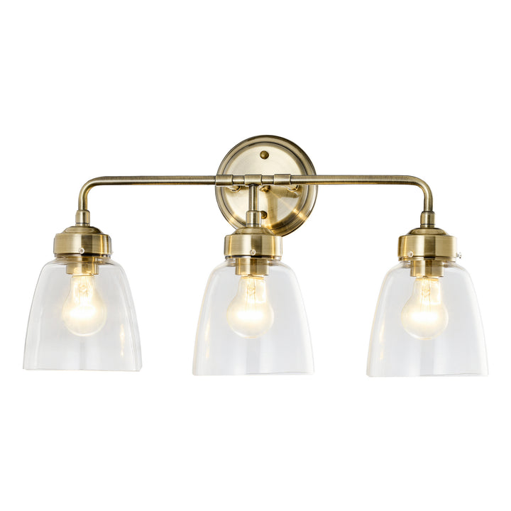 Varaluz Helena 341B03AB Bath Vanity Light 23 in. wide - Antique Brass