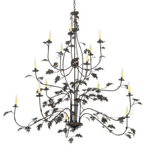 Meyda Tiffany Oak Leaf 222594 Chandelier Light - Timeless Bronze
