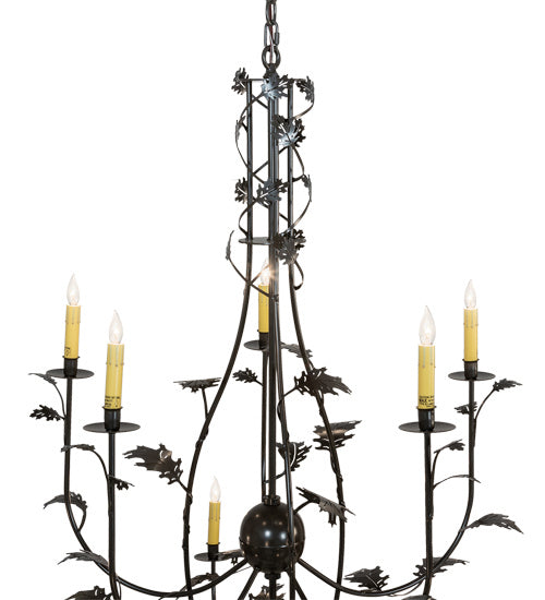 Meyda Tiffany Oak Leaf 222594 Chandelier Light - Timeless Bronze