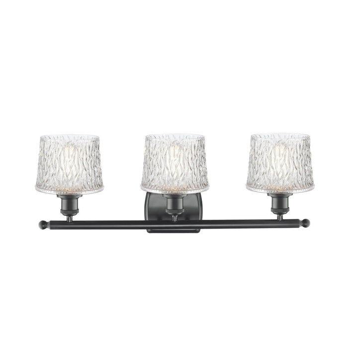 Innovations Ballston 516-3W-BK-G402-LED Bath Vanity Light 26 in. wide - Matte Black