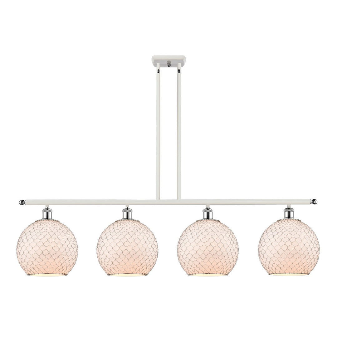 Innovations Ballston 516-4I-WPC-G121-10CSN Chandelier Light - White and Polished Chrome