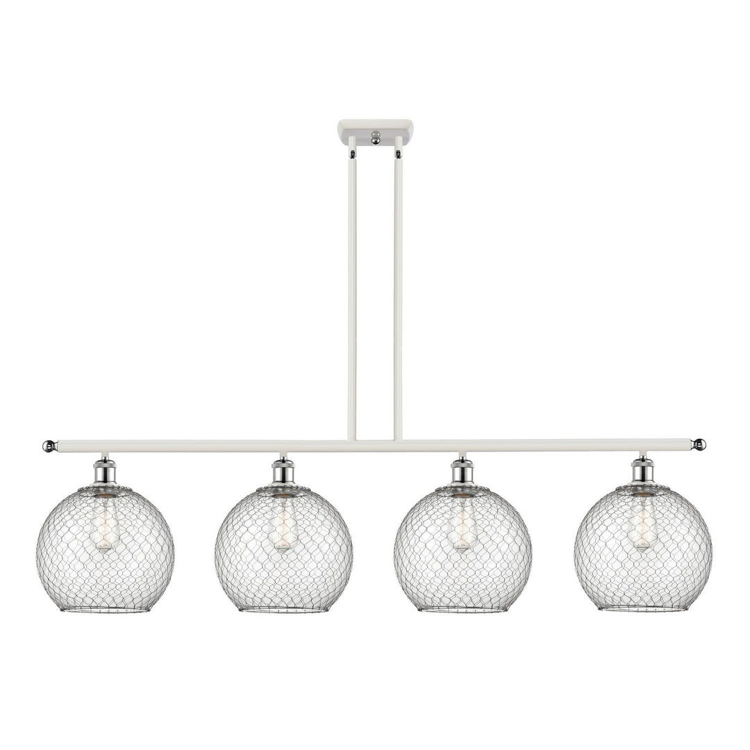 Innovations Ballston 516-4I-WPC-G122-10CSN-LED Chandelier Light - White and Polished Chrome