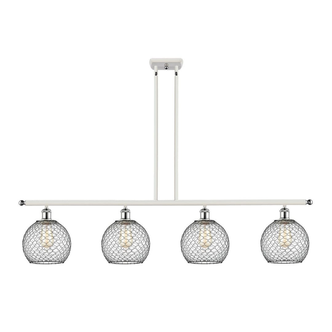 Innovations Ballston 516-4I-WPC-G122-8CBK-LED Chandelier Light - White and Polished Chrome