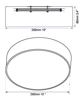 Abra Matrix 30018FM-CH Ceiling Light - Chrome