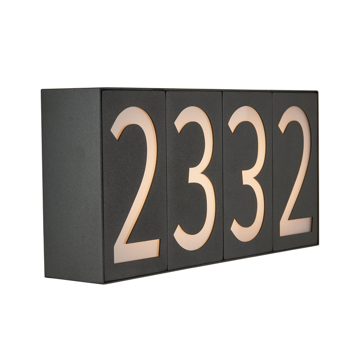Abra Lighting 50091NL-4-MB Numero Led Wall Fixture Outdoor Black