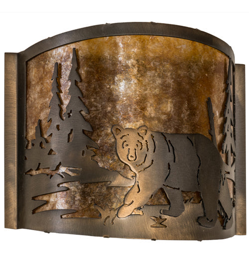 Meyda Tiffany Lone Bear 174065 Wall Light - Antique Copper