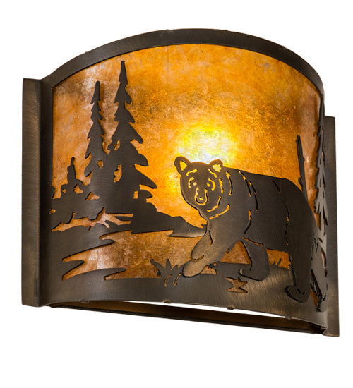 Meyda Tiffany Lone Bear 174065 Wall Light - Antique Copper