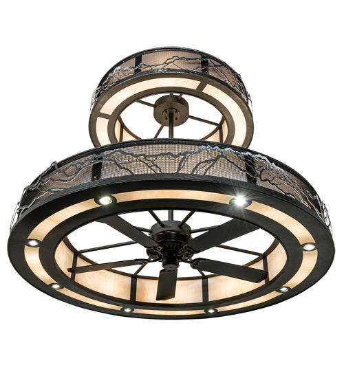 Meyda Tiffany Telluride Magic 202725 Ceiling Fan - Timeless Bronze