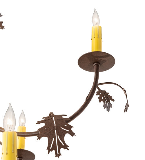 Meyda Tiffany Oak Leaf 219575 Chandelier Light - Cafe-Noir