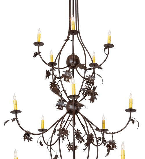 Meyda Tiffany Oak Leaf 219575 Chandelier Light - Cafe-Noir