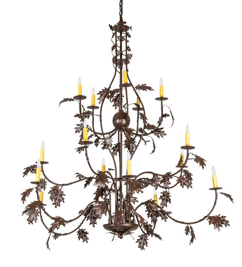 Meyda Tiffany Oak Leaf 219577 Chandelier Light - Cafe-Noir