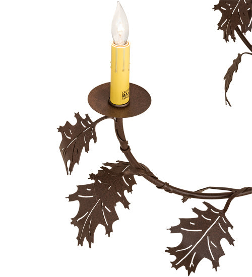 Meyda Tiffany Oak Leaf 219577 Chandelier Light - Cafe-Noir