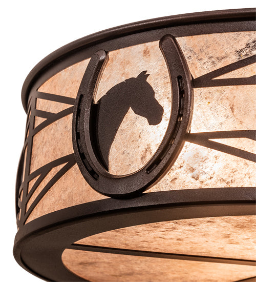 Meyda Tiffany Horseshoe 221494 Ceiling Light - Mahogany Bronze