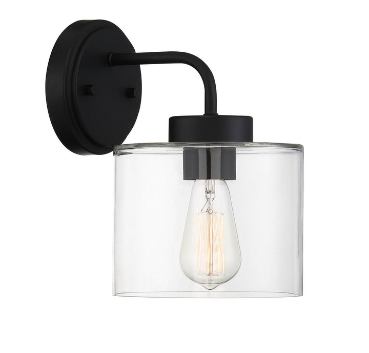 Meridian Lighting M50034BK Moutd One Light Outdoor Wall Sconce Outdoor Black