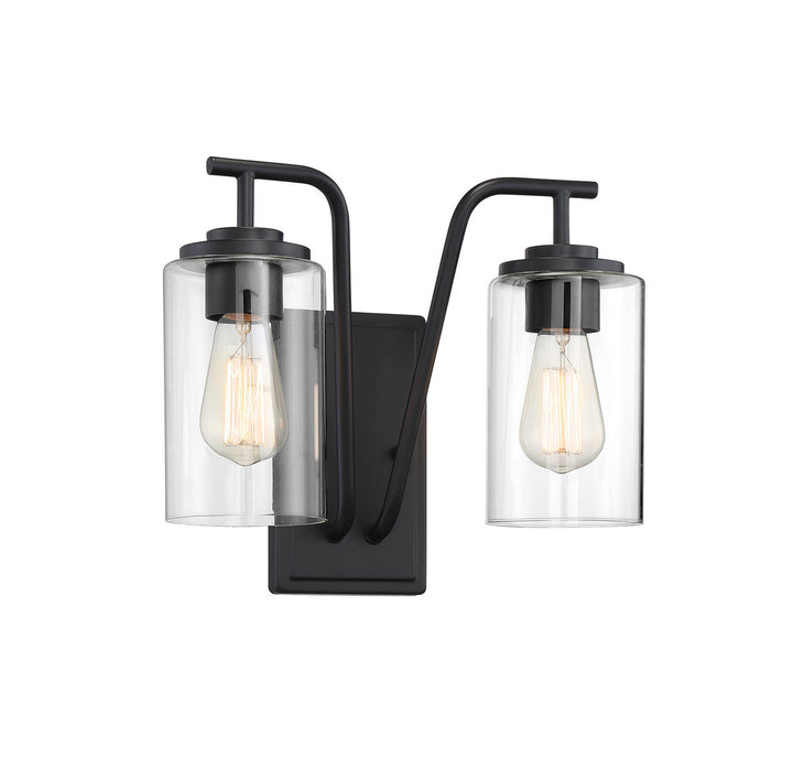 Meridian Lighting M50042BK Moutd Two Light Outdoor Wall Sconce Outdoor Black