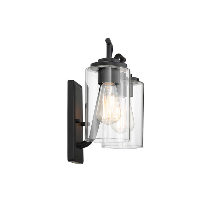 Meridian Lighting M50042BK Moutd Two Light Outdoor Wall Sconce Outdoor Black
