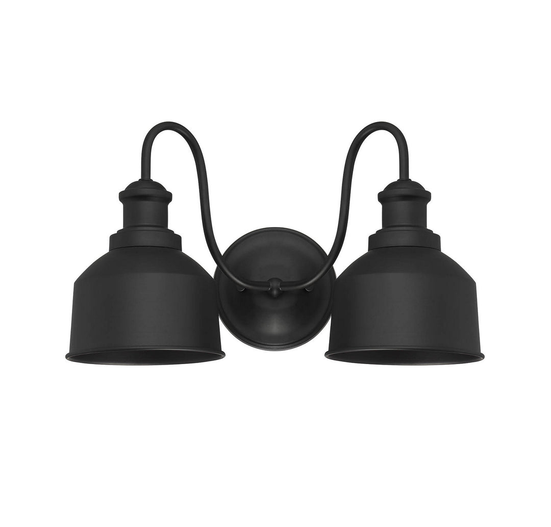 Meridian Lighting M50047BK Moutd Two Light Outdoor Wall Sconce Outdoor Black