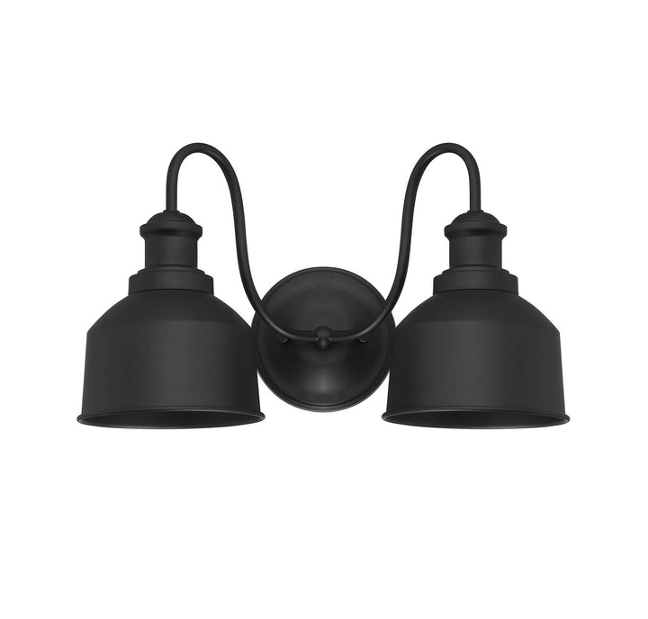 Meridian Lighting M50047BK Moutd Two Light Outdoor Wall Sconce Outdoor Black