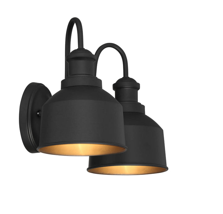 Meridian Lighting M50047BK Moutd Two Light Outdoor Wall Sconce Outdoor Black