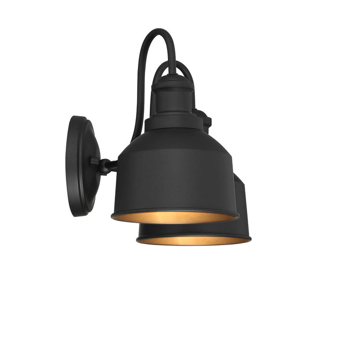 Meridian Lighting M50047BK Moutd Two Light Outdoor Wall Sconce Outdoor Black