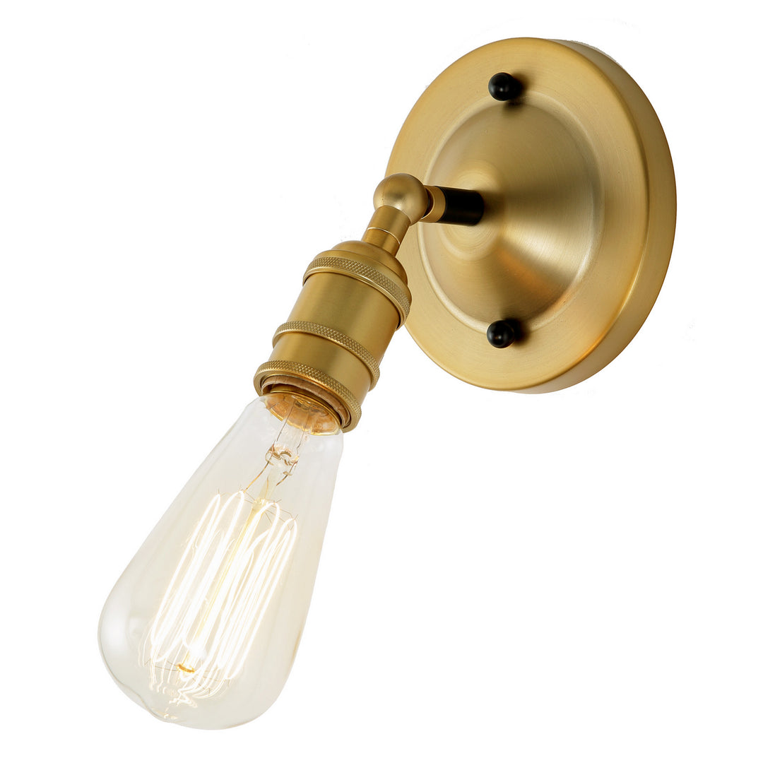 JVI Designs Bedford 1245-10 Wall Light - Satin Brass and Black