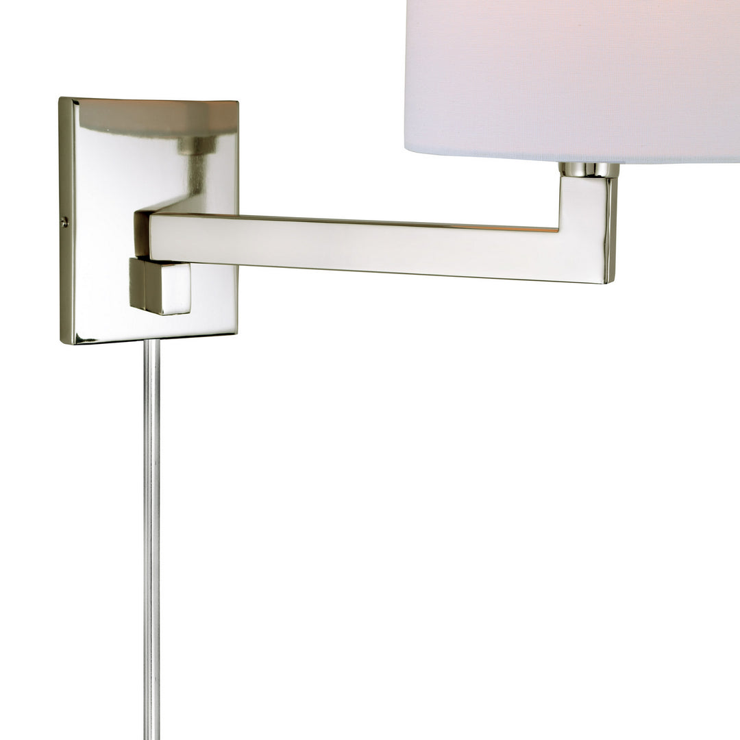 Jvi Designs Lighting 1264-15 Allston One Light Swing Arm Wall Sconce Lamp Polished Nickel
