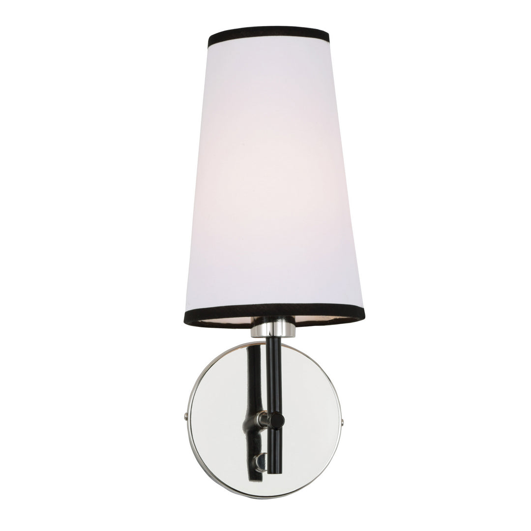 JVI Designs Bellevue 1275-15 Wall Light - Polished Nickel and Black