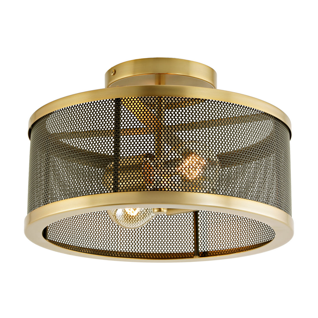 JVI Designs Wellington 3070-10 Ceiling Light - Satin Brass and Black
