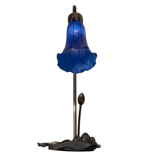 Meyda Tiffany Lighting 13739 Blue One Light Accent Lamp Lamp Bronze / Dark