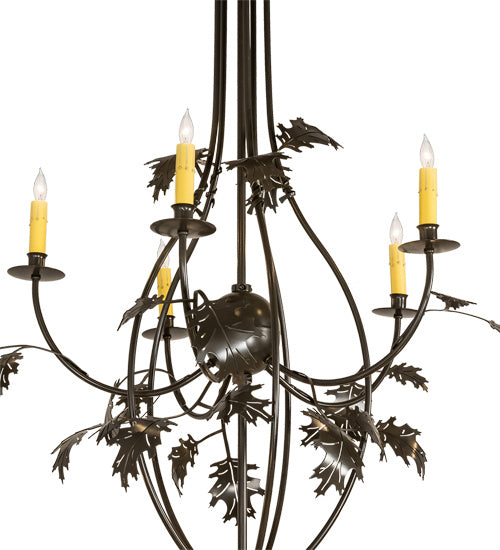 Meyda Tiffany Oak Leaf 221298 Chandelier Light - Timeless Bronze