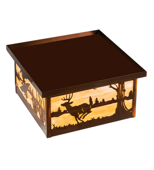 Meyda Tiffany Deer At Lake 224116 Ceiling Light - Vintage Copper