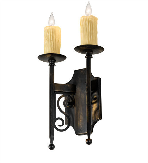 2nd Avenue Toscano 04.1116.2.3ANBLK Wall Sconce Light - Antique Black