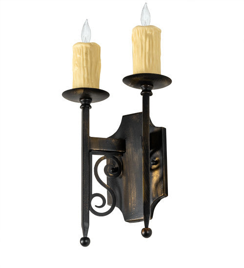 2nd Avenue Toscano 04.1116.2.3ANBLK Wall Sconce Light - Antique Black