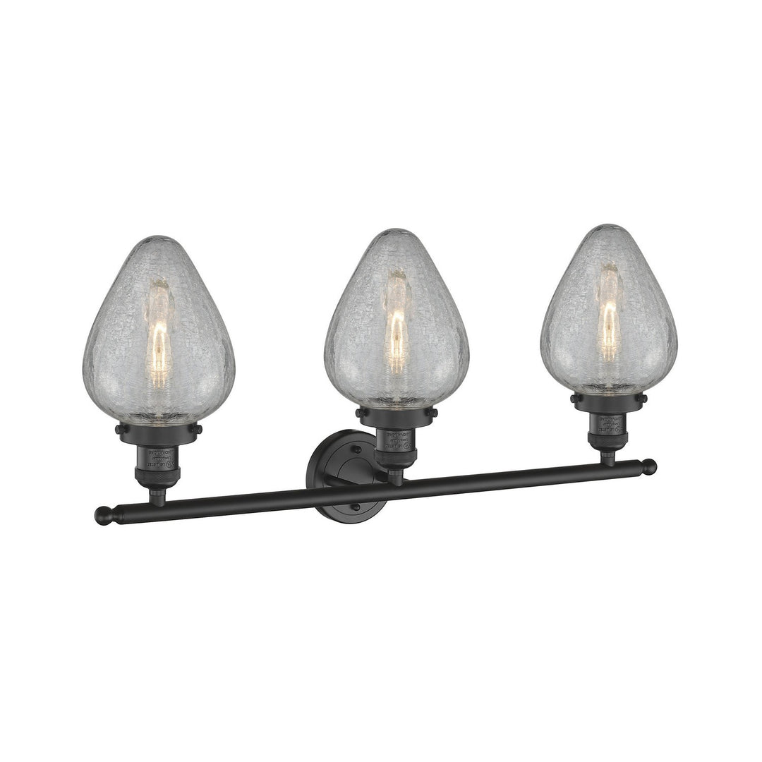 Innovations Franklin Restoration 205-BK-G165 Bath Vanity Light 32 in. wide - Matte Black