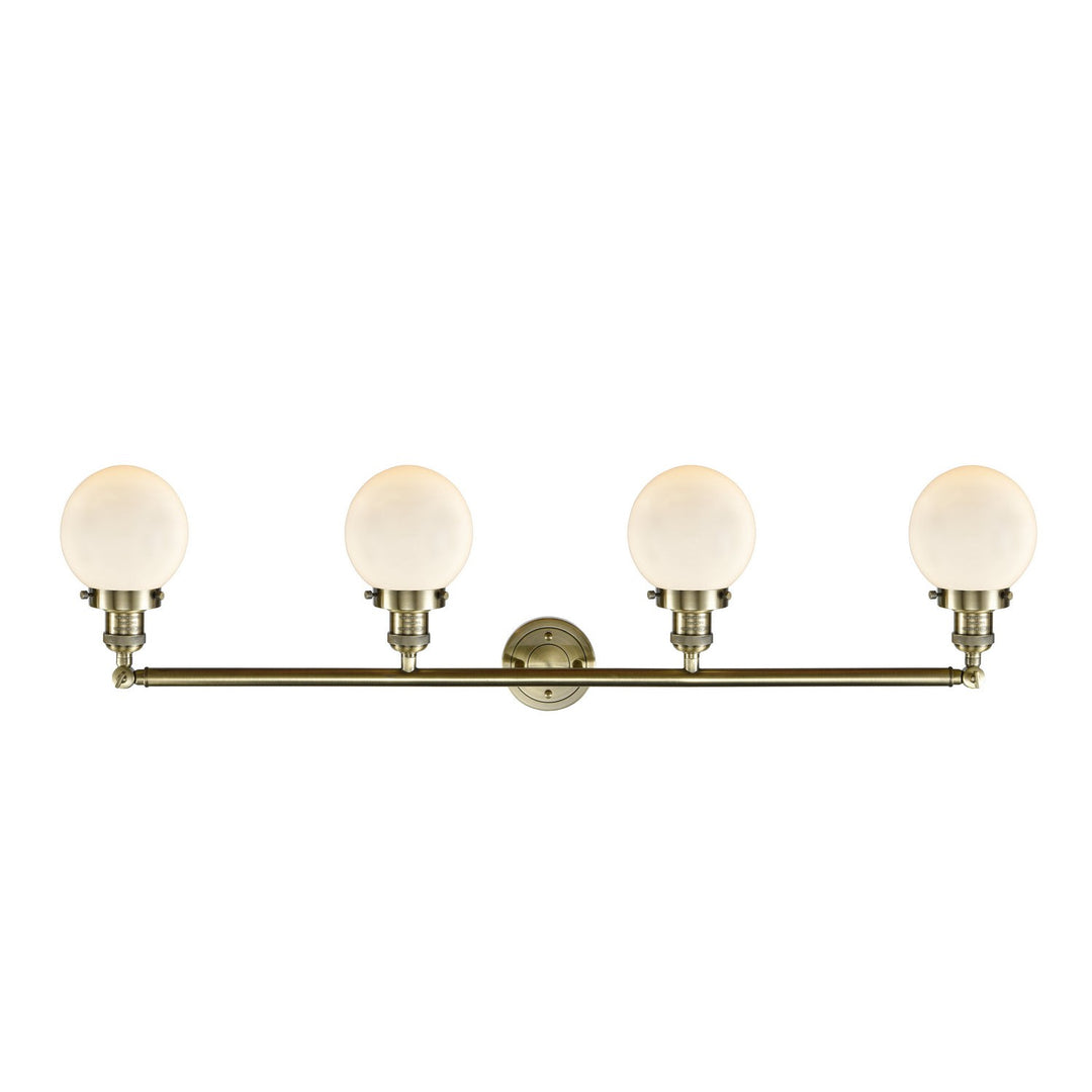 Innovations Franklin Restoration 215-AB-G201-6 Bath Vanity Light 42 in. wide - Antique Brass