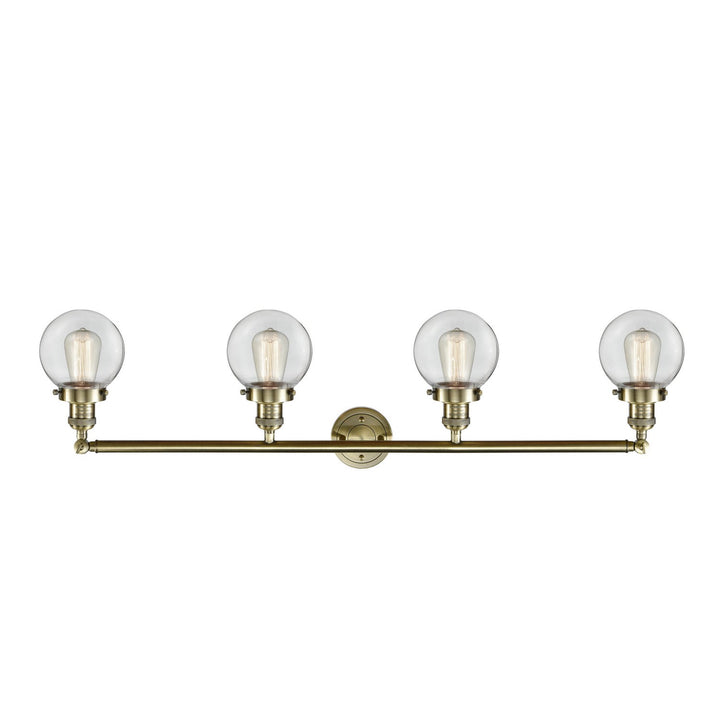 Innovations Franklin Restoration 215-AB-G202-6 Bath Vanity Light 42 in. wide - Antique Brass