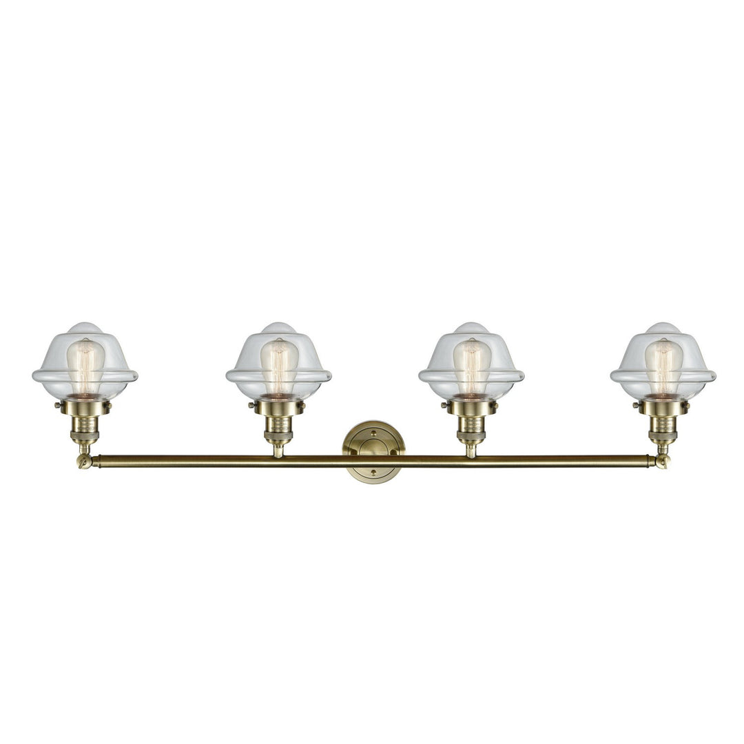 Innovations Franklin Restoration 215-AB-G532 Bath Vanity Light 46 in. wide - Antique Brass