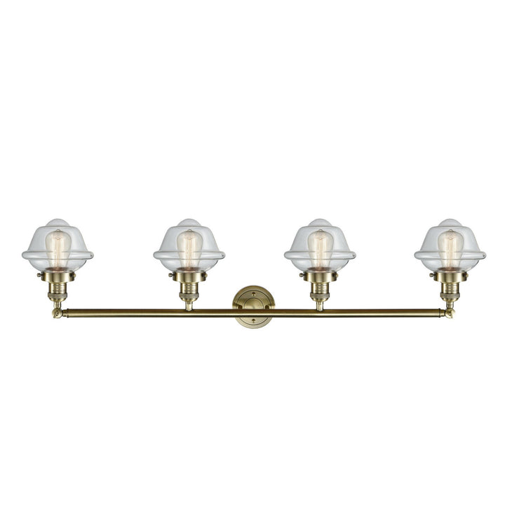 Innovations Franklin Restoration 215-AB-G532 Bath Vanity Light 46 in. wide - Antique Brass