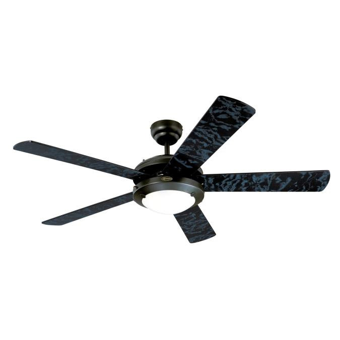 Westinghouse Comet 7224200 Ceiling Fan - Matte Black, Matte Black / Marble/